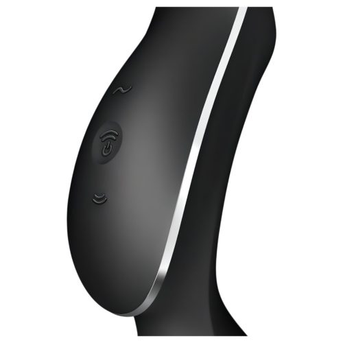 Satisfyer Curvy Trinity 2 - léghullámos 2in1 vibrátor (fekete)