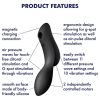 Satisfyer Curvy Trinity 2 - léghullámos 2in1 vibrátor (fekete)
