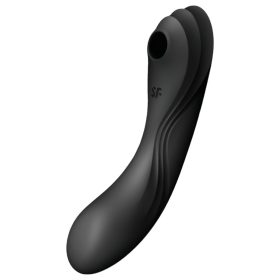   Satisfyer Curvy Trinity 4 - léghullámos 2in1 vibrátor (fekete)