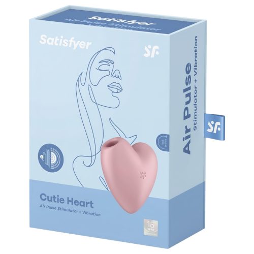 Satisfyer Cutie Heart - akkus léghullámos csikló vibrátor (pink)