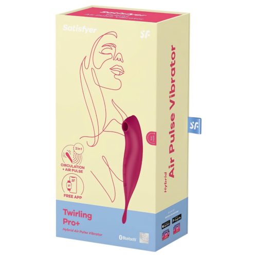 Satisfyer Twirling Pro - okos 2in1 csikló vibrátor (piros)