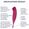 Satisfyer Twirling Pro - okos 2in1 csikló vibrátor (piros)