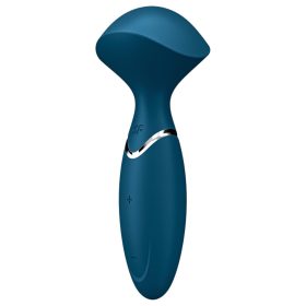   Satisfyer Mini Wand-er - vízálló masszírozó vibrátor (kék)