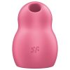 Satisfyer Pro To Go 1 - akkus, léghullámos csiklóizgató (piros)
