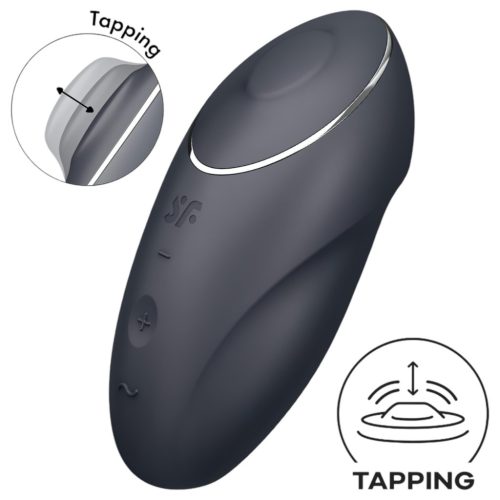 Satisfyer Tap & Climax 1 - 2in1 csikló vibrátor (fekete)