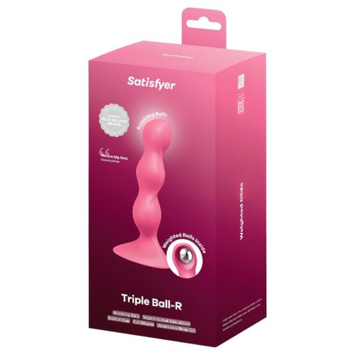Satisfyer Triple Ball-R - gyöngyös análvibrátor (pink)