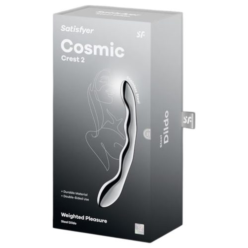 Satisfyer Cosmic Crest 2 - hullámos acéldildó (ezüst)