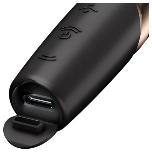 Satisfyer Perfect Kiss - rúzs vibrátor (fekete)