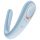 Satisfyer Double Classic - párvibrátor (kék)