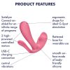 Satisfyer Top Secret+ - viselhető G-pont- és análvibrátor (rózsaszín)