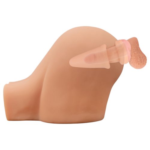 Nature Skin - anál plug és péniszköpeny (natúr)