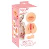 Nature Skin - punci és száj maszturbátor (natúr)