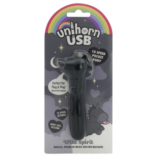 Unihorn Wild Spirit - akkus minivibrátor (fekete)