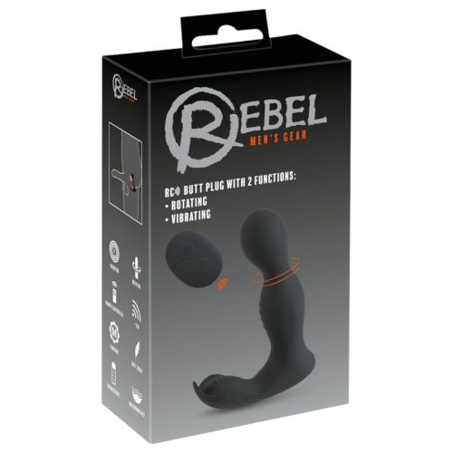 Rebel - távirányítós 2in1 prosztata vibrátor (fekete)