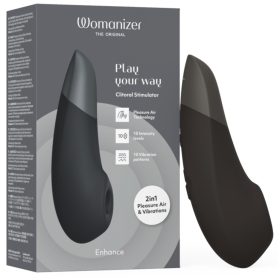 Womanizer Enhance - léghullámos csiklóizgató (fekete)