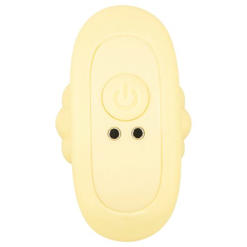 Cuties Mini - bordázott vibrációs anál plug (sárga)