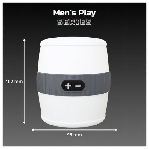 Men's Play - diszkrét vibrációs maszturbátor (fehér)