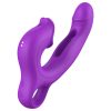 Erospace Sweet Play - nyelves csiklóizgató és bólogató G-pont vibrátor (lila)