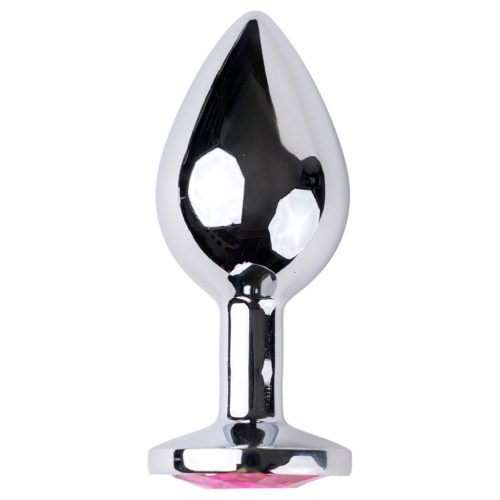 Desirel Pink Jewel S - anál plug (ezüst-pink)