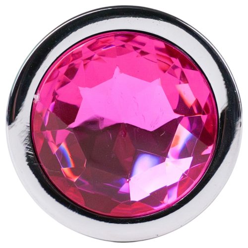 Desirel Pink Jewel S - anál plug (ezüst-pink)