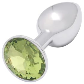 / Sunfo - fém anál plug lime kővel (ezüst)