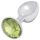 Sunfo - fém anál plug lime kővel (ezüst)