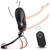 Sex HD - állítható vibrációs péniszgyűrű távirányítóval (fekete)