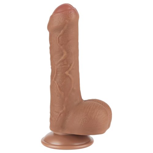 Lovetoy Sliding-Skin - herés kétrétegű dildó - 18,3 cm (natúr)