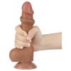 Lovetoy Sliding-Skin - herés kétrétegű dildó - 19,5 cm (natúr)