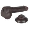 Lovetoy Sliding-Skin - herés kétrétegű dildó - 19,5 cm (barna)