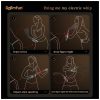 Roomfun - elektromos sokkoló korbács (fekete)