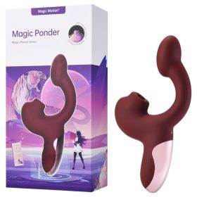   Magic Motion Magic Ponder - 2in1 csiklókaros vibrátor (bordó)
