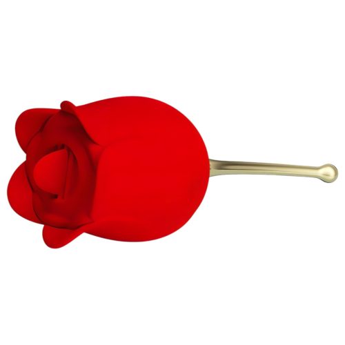 Pretty Love Rose Lover - nyelves 2in1 csikló vibrátor (piros)