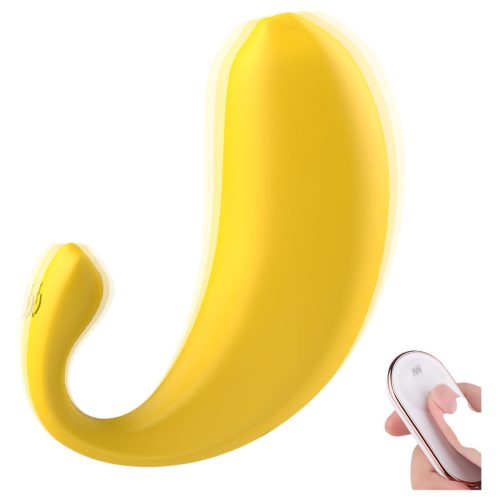 Sex HD - okos, banán formájú vibrációs tojás (sárga)