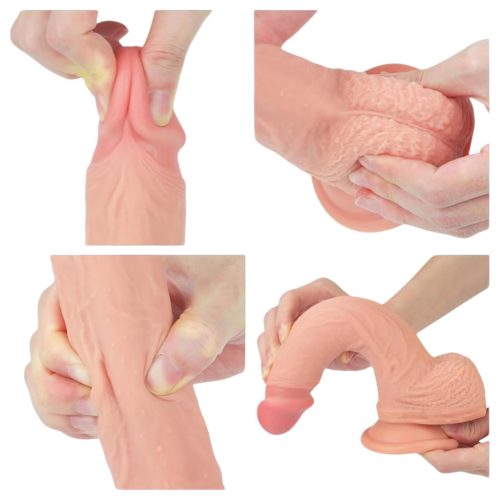 Lovetoy Nature Cock - tapadókorongos élethű dildó - 21cm (natúr)