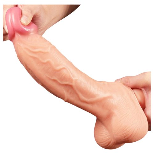 Lovetoy Nature Cock - kétrétegű élethű dildó - 25 cm (testszínű)