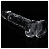 Lovetoy Flawless Clear - tapadókorongos dildó - 19cm (átlátszó)
