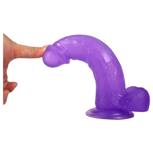 Lovetoy Jelly Studs - tapadókorongos dildó - 20cm (lila)