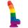 Lovetoy Prider - élethű szilikon dildó - 19cm (szivárvány)