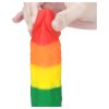 Lovetoy Prider - élethű szilikon dildó - 19cm (szivárvány)