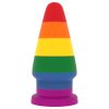 Lovetoy Prider - anál tágító plug - 15cm (szivárvány)