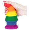 Lovetoy Prider - anál tágító plug - 15cm (szivárvány)