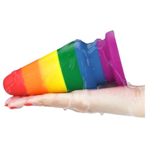 Lovetoy Prider - anál tágító plug - 15cm (szivárvány)