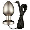DG-LAB Matte Steel - kétpólusú acél elektro análkúp (ezüst)
