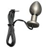 DG-LAB Matte Steel - kétpólusú acél elektro análkúp (ezüst)