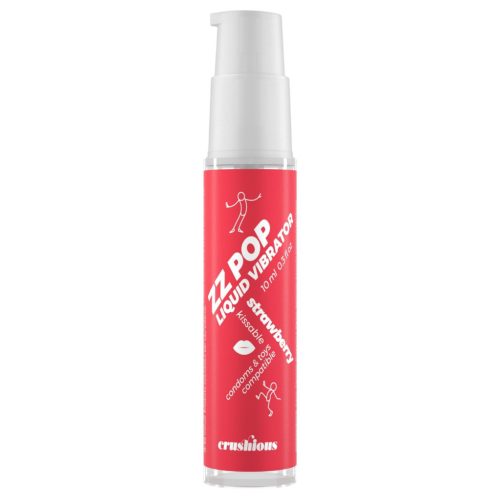 Crushious ZZ POP - ehető folyékony vibrátor, eper (10ml)