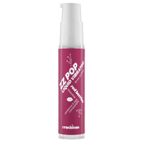Crushious ZZ POP - ehető folyékony vibrátor, piros bogyós (10ml)