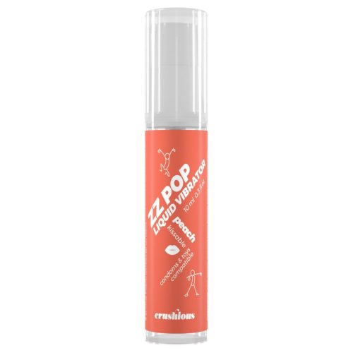 Crushious ZZ POP - ehető folyékony vibrátor, barack (10ml)
