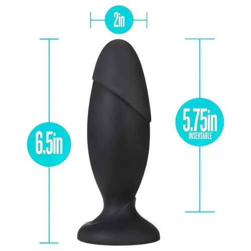 Anal Adventures Platinum Rocket - nagy anál plug (fekete)