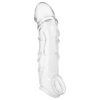 Addicted Toys - péniszköpeny heregyűrűvel - 27 cm (áttetsző)
